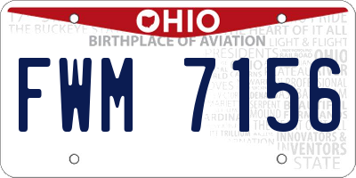 OH license plate FWM7156