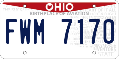 OH license plate FWM7170
