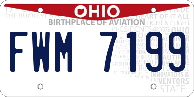 OH license plate FWM7199