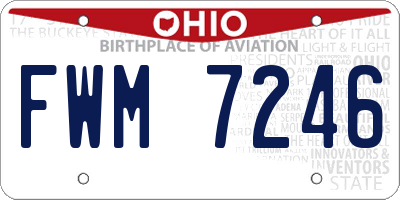 OH license plate FWM7246