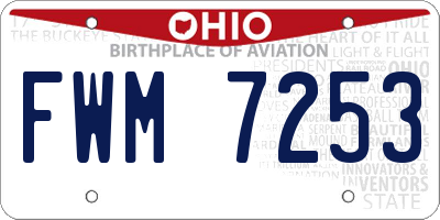 OH license plate FWM7253