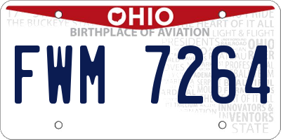 OH license plate FWM7264