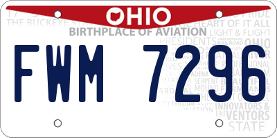 OH license plate FWM7296