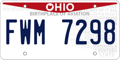 OH license plate FWM7298