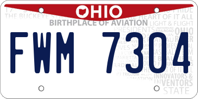 OH license plate FWM7304