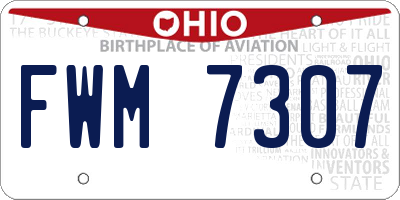 OH license plate FWM7307