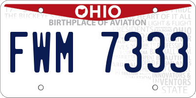 OH license plate FWM7333