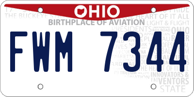 OH license plate FWM7344