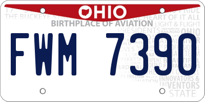 OH license plate FWM7390