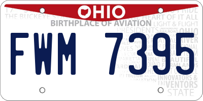 OH license plate FWM7395