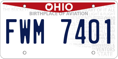 OH license plate FWM7401