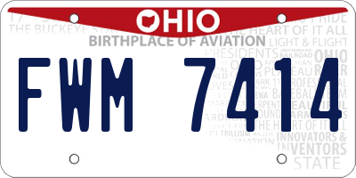 OH license plate FWM7414