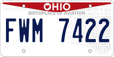 OH license plate FWM7422