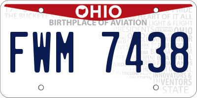 OH license plate FWM7438