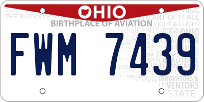 OH license plate FWM7439