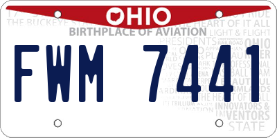 OH license plate FWM7441