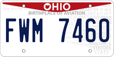OH license plate FWM7460