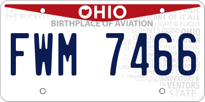 OH license plate FWM7466