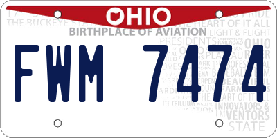 OH license plate FWM7474