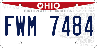 OH license plate FWM7484