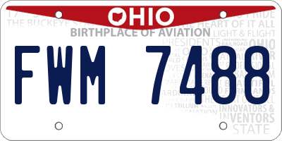 OH license plate FWM7488