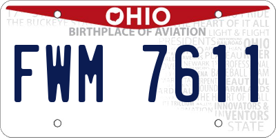 OH license plate FWM7611