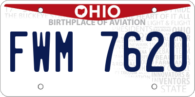 OH license plate FWM7620