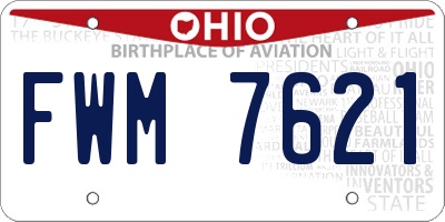 OH license plate FWM7621