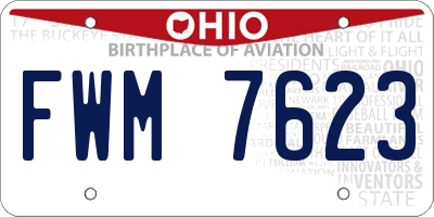 OH license plate FWM7623