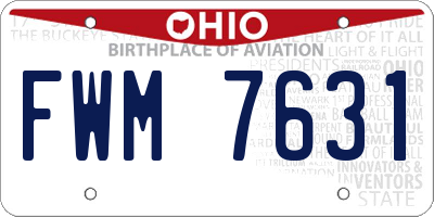 OH license plate FWM7631