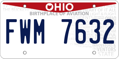 OH license plate FWM7632