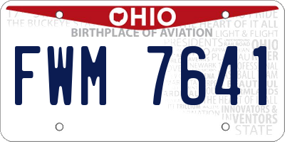OH license plate FWM7641