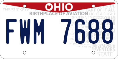 OH license plate FWM7688