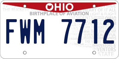 OH license plate FWM7712