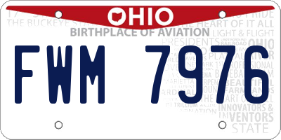 OH license plate FWM7976
