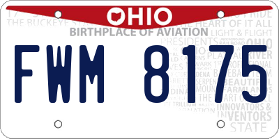 OH license plate FWM8175
