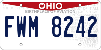OH license plate FWM8242