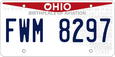 OH license plate FWM8297