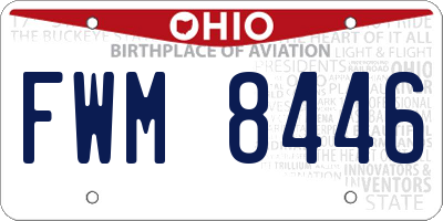 OH license plate FWM8446