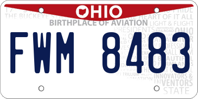 OH license plate FWM8483