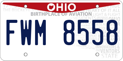 OH license plate FWM8558