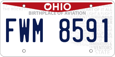 OH license plate FWM8591