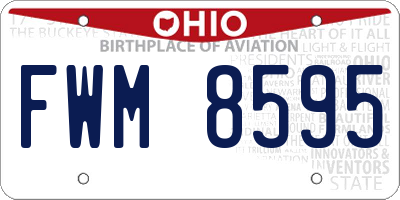 OH license plate FWM8595