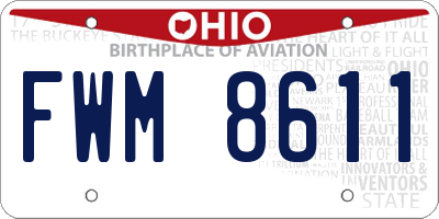 OH license plate FWM8611