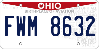 OH license plate FWM8632