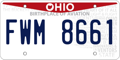 OH license plate FWM8661