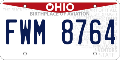 OH license plate FWM8764