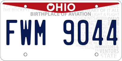 OH license plate FWM9044
