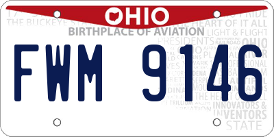 OH license plate FWM9146