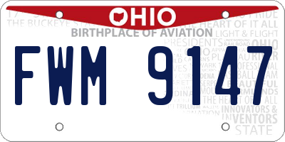 OH license plate FWM9147